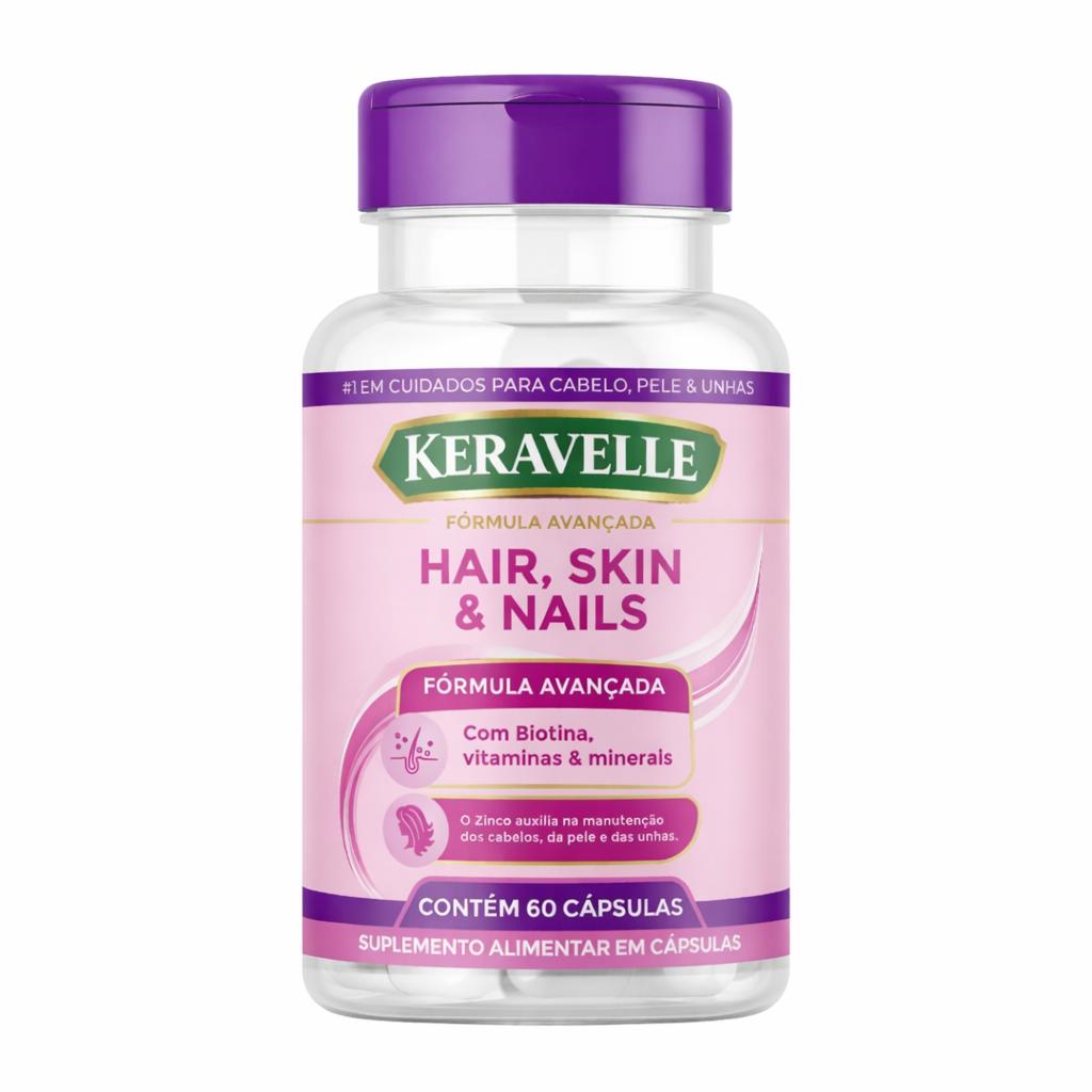 Keravelle Cabelo, Pele e Unhas 60 Capsulas